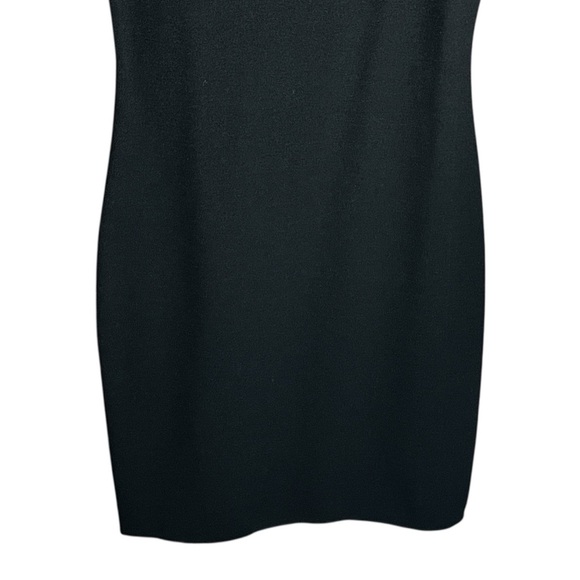 New Zara Knit Sleeveless Bodycon Mini Dress Boat Neck Stretchy Black Sze L - Picture 5 of 14